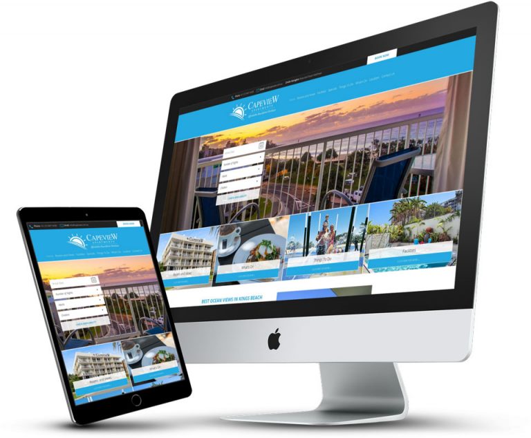 Capeview Apartments website powered by Arrested Graphics and Web Solutions